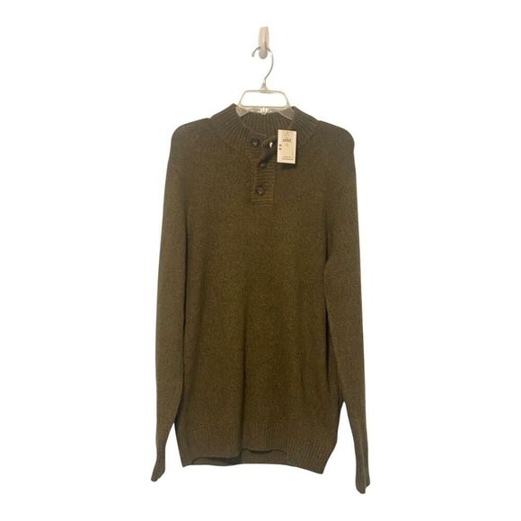 NWT Old Navy Greenish Soft Button SWEATER M Tall - Picture 1 of 10